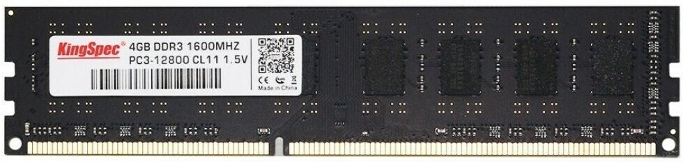 

Оперативная память Kingspec DDR3 DIMM 4Gb PC12800 (KS1600D3P13504G)