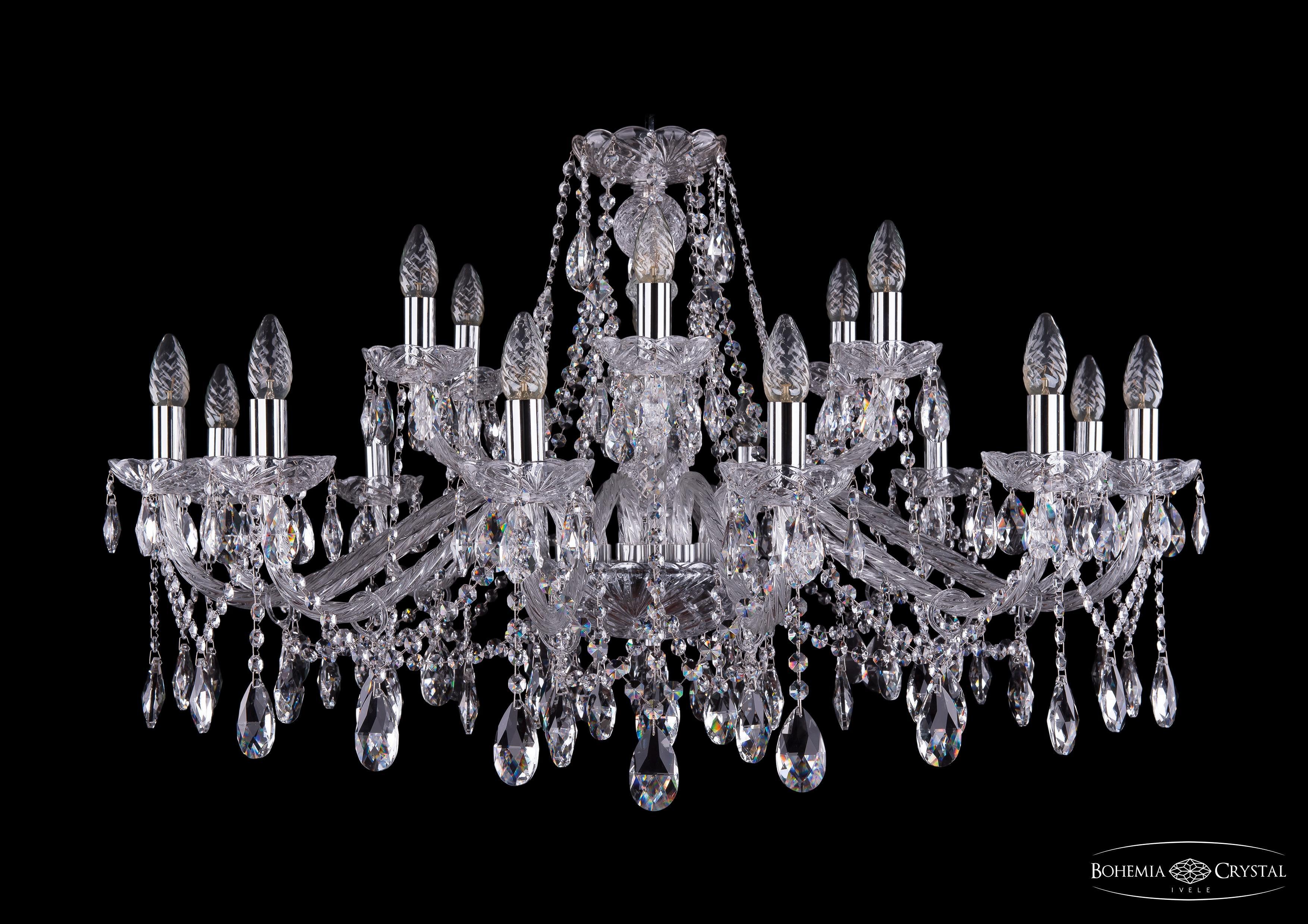 

Подвесная люстра Bohemia Ivele Crystal 1413/12+6/360/Ni