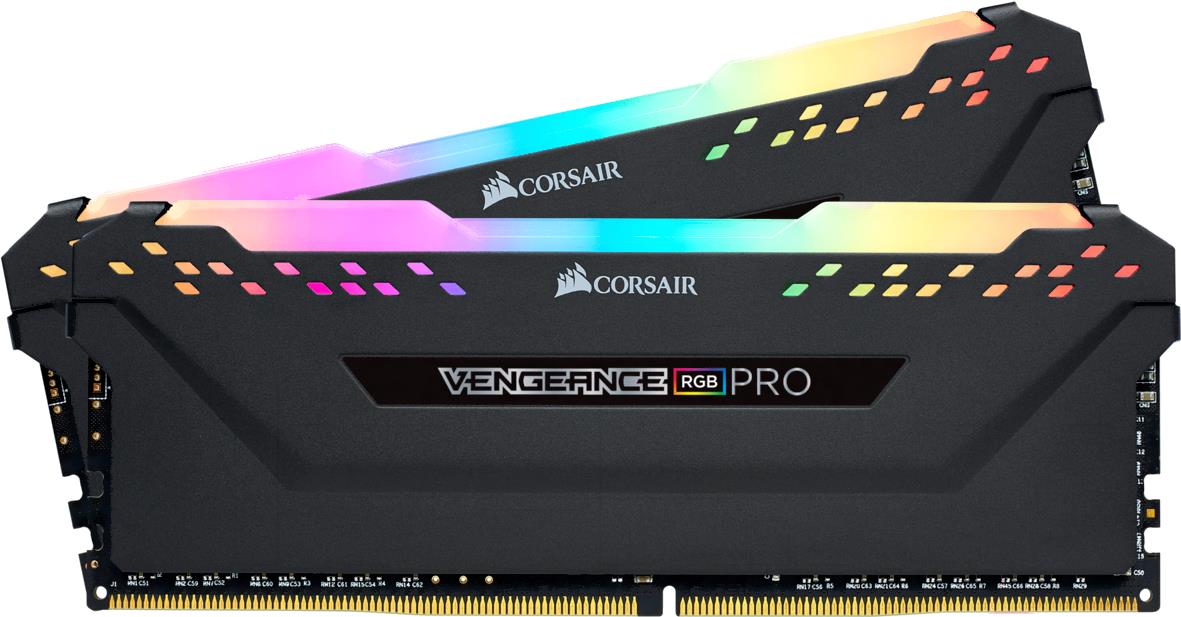 

Оперативная память Corsair Vengeance PRO RGB 2x8GB DDR4 PC4-24000 CMW16GX4M2C3000C15, Vengeance RGB Pro DDR4 DIMM 3000MHz PC4-24000 CL15-16Gb KIT
