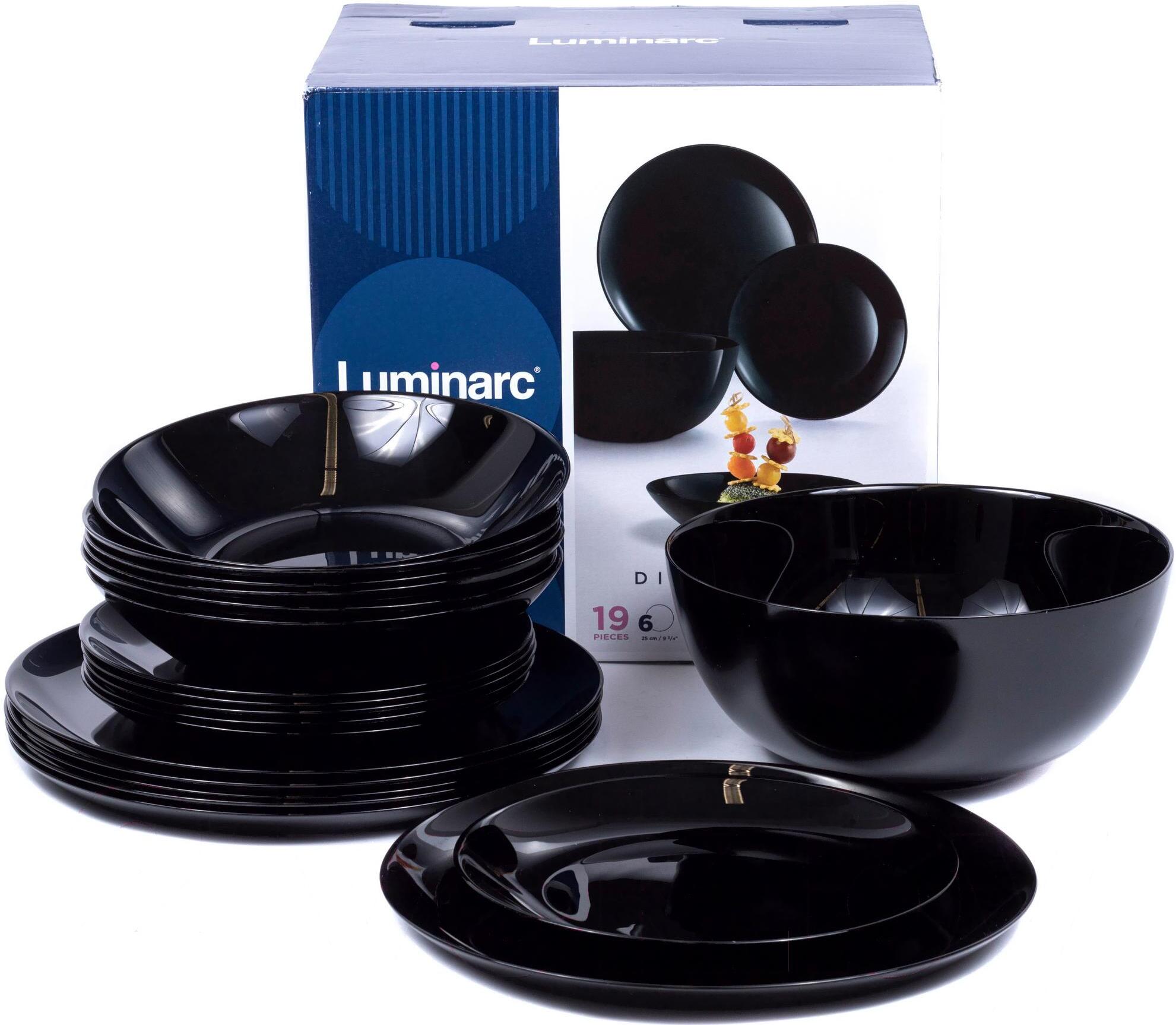 

Набор столовой посуды Luminarc Diwali Black P1622