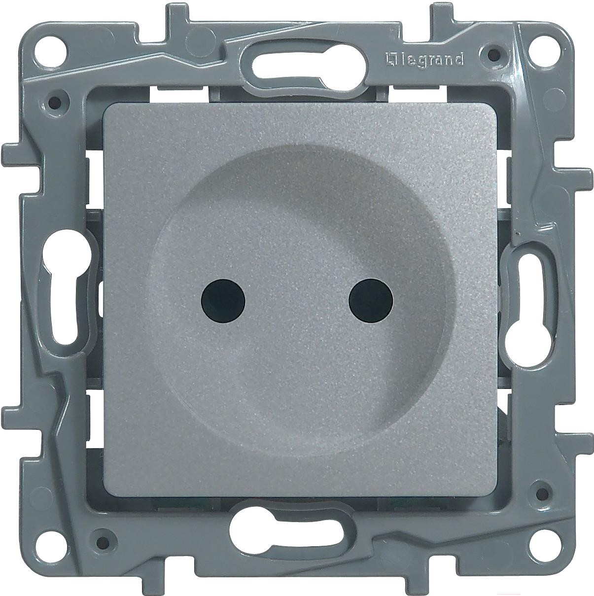 

Розетка Legrand Etika 672434 алюминий