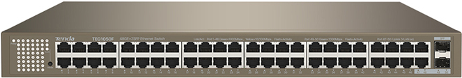 

Коммутатор Tenda 48PORT 1000M 2SFP [TEG1050F], Коммутатор Tenda 48PORT 1000M 2SFP TEG1050F