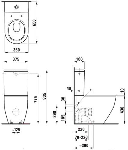 

Унитаз Laufen 8259520000001 + 8299530008731 + 8989650000001, 8259520000001 + 8299530008731 + 8989650000001
