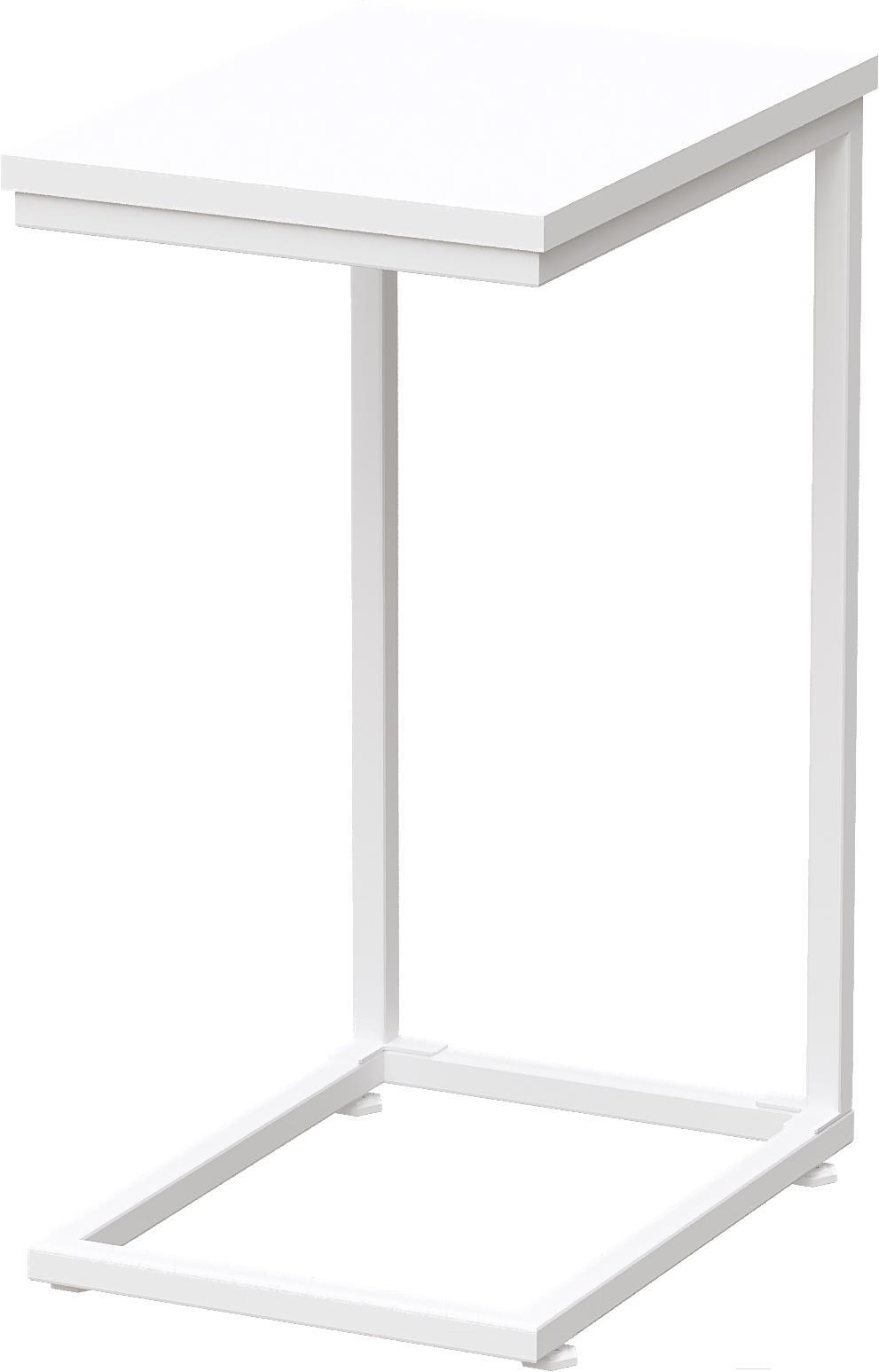 

Приставной столик Millwood Art 1.1 L 30х40х60 белый/металл белый