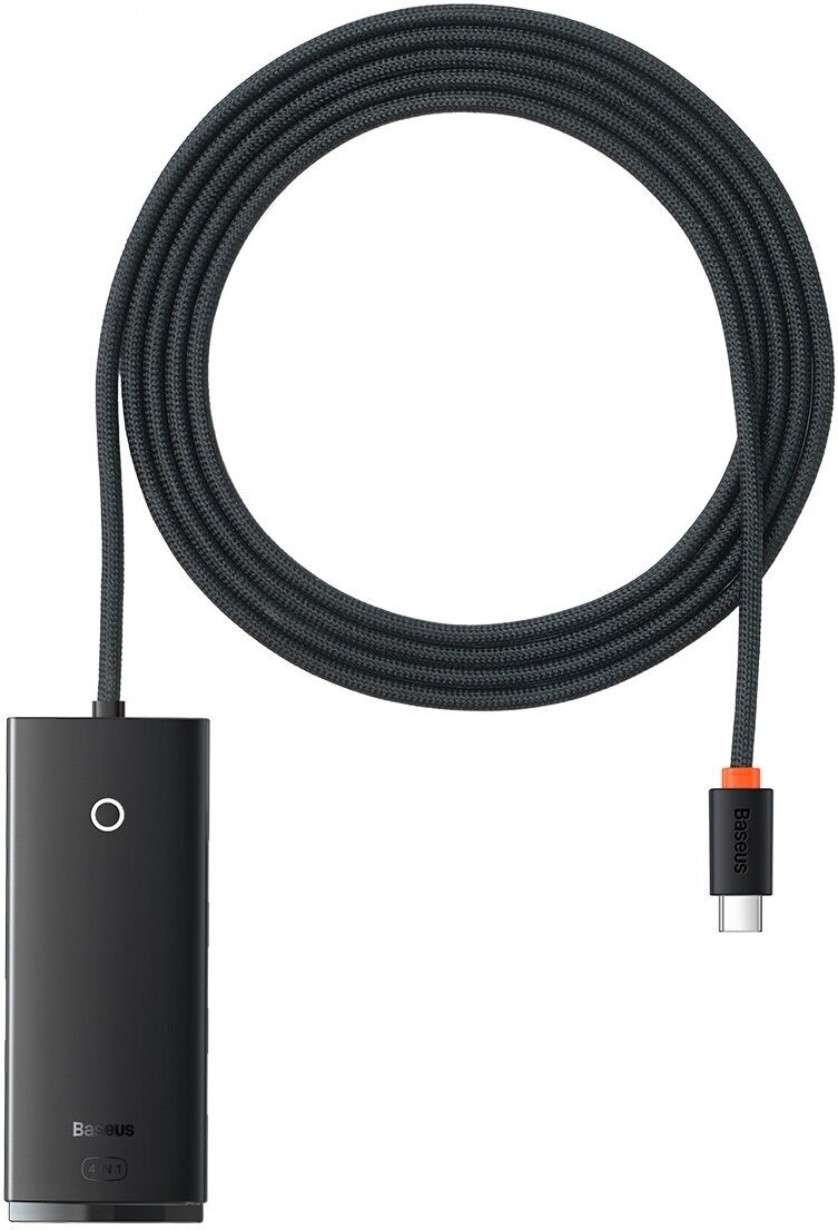 

Хаб Baseus WKQX030501 Lite Series 4-Port Type-C HUB Adapter (Type-C to USB 3.0*4 ) 2m Black