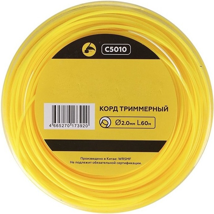 

Корд для триммера Champion Round 2.0мм* 60м круглый (C5010)