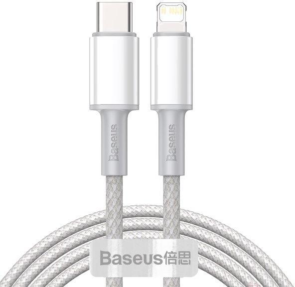 

Кабель Baseus High Density Braided Type-C to Lightning PD 20W 2m White (CATLGD-A02), Кабель Baseus CATLGD-A02 High Density Braided Fast Charging Data Cable Type-C to Lightning PD 20W 2m White / Baseus High Density Braided Fast Charging Data Cable Type-C t