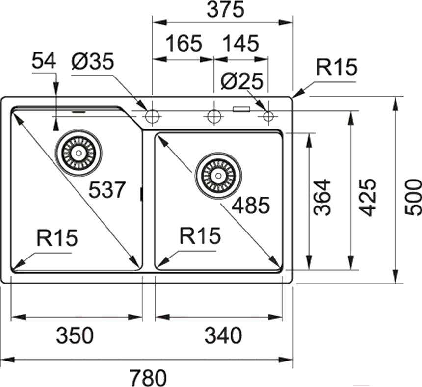 

Кухонная мойка Franke UBG 620-78, UBG 620-78