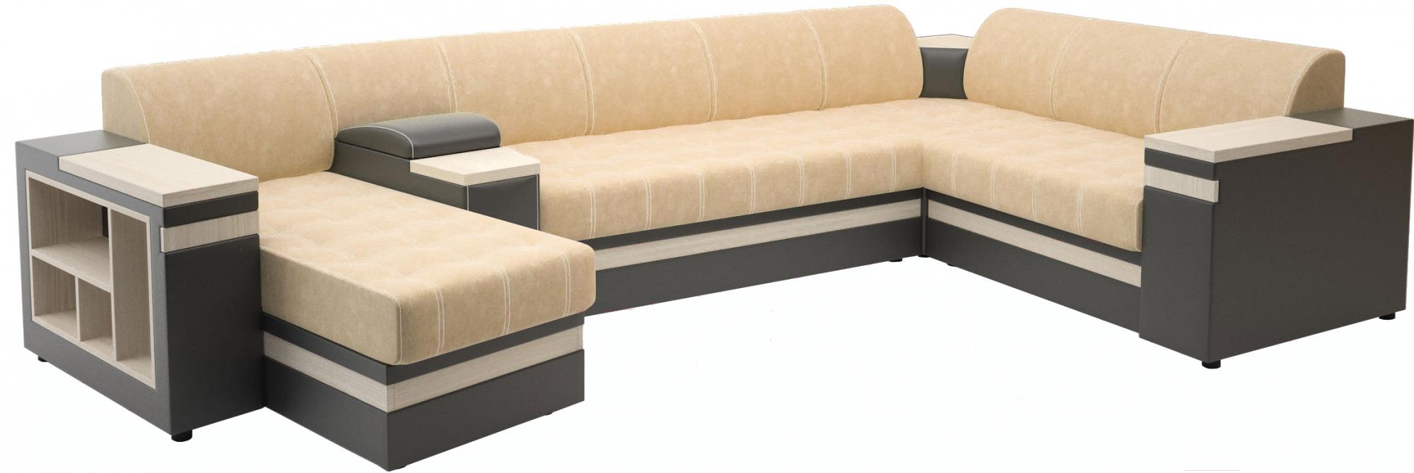 Ритис п-образный диван с трапецией 380x220х170 (l) 3категория