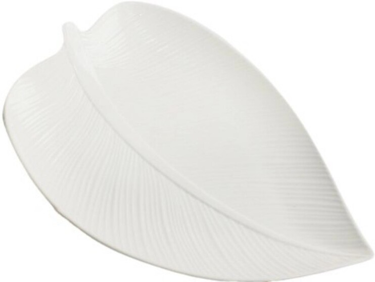 

Блюдо AksHome Leaf 1 белый 35х23х4см