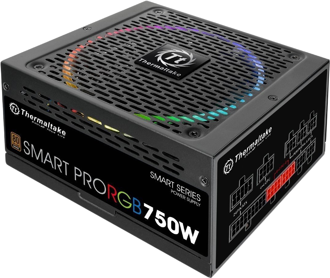 

Блок питания Thermaltake Smart Pro 750W [PS-SPR-0750FPCBEU-R], Блок питания для компьютеров Thermaltake Smart Pro 750W PS-SPR-0750FPCBEU-R