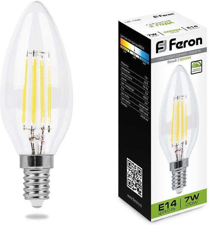 

Светодиодная лампа Feron 7W 230V E14 4000K LB-166 [25871], 7W 230V E14 4000K LB-166