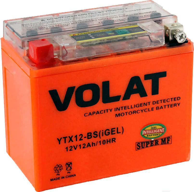 

Аккумулятор VOLAT YTX12-BS iGEL L+ 12 А/ч