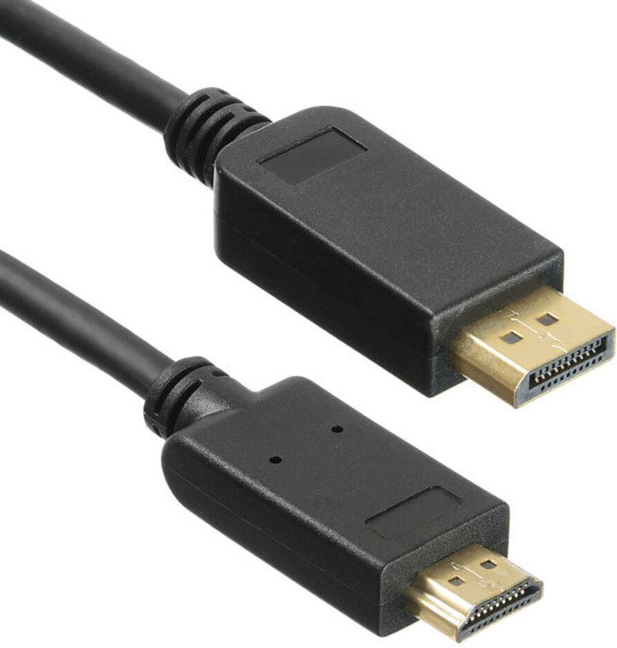 

(Buro v 1.2 DisplayPort (m)/HDMI (m) 3м. Позолоченные контакты черный (BHP DPP_HDMI-3))