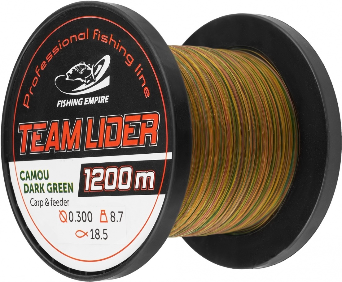 

Леска монофильная Lider CAMOU 1200 м 0,28 мм Dark Green [CDG-0286], Леска монофильная Lider CAMOU 1200 м 0,28 мм CDG-0286 Dark Green