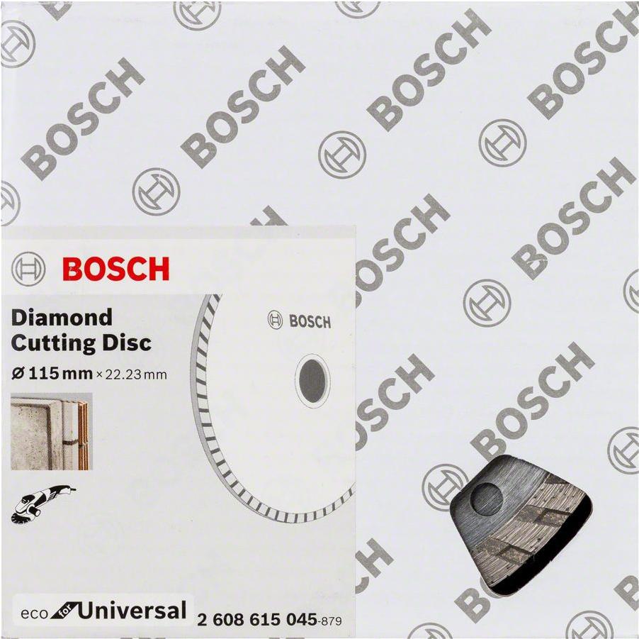 

Алмазный диск Bosch 2.608.615.045, Алмазный диск Bosch 115х22 мм универсальный Turbo Eco Universal 2.608.615.045