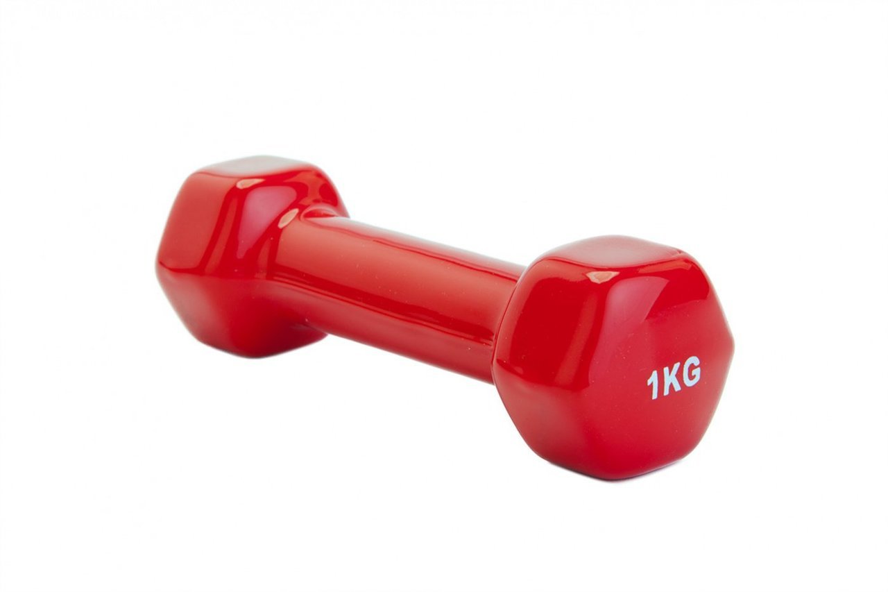 

Гантель цельная No Brand 1 кг красный, 1kg