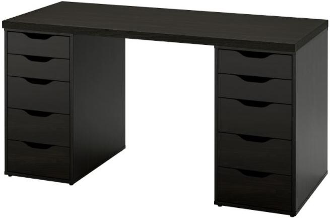 

Стол письменный Ikea Лагкаптен / Алекс черно-коричневый [394.321.97], Лагкаптен / Алекс