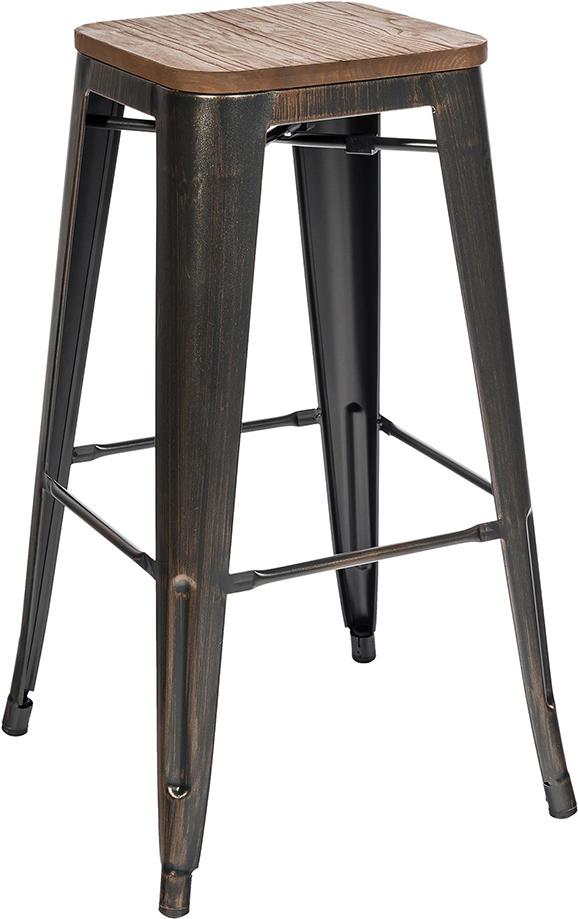 

Стул Stool Group Tolix Wood черный/патина золото/темное дерево [YD-H765-W MS-01-1], Барный стул Stool Group Tolix YD-H765-W MS-01-1 черный/патина золото/темное дерево