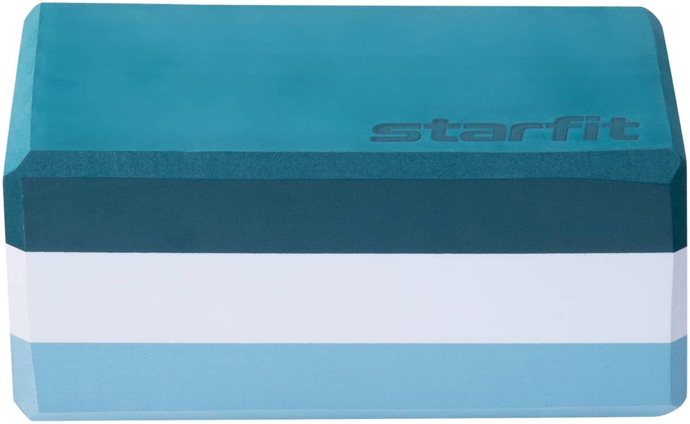 

Блок для йоги Starfit YB-201 EVA, 22,8х15,2х10 см изумрудная радуга