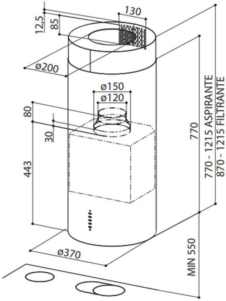 

Кухонная вытяжка Faber Cylindra IS./4 EV8 X A37, Cylindra IS./4 EV8 X A37