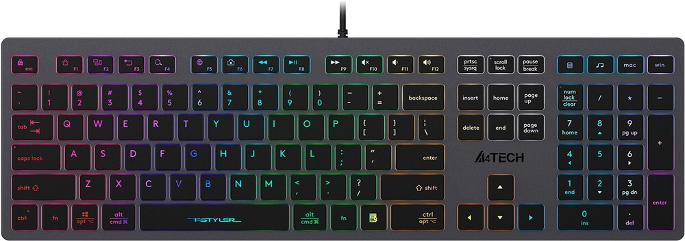 

Клавиатура A4Tech Fstyler серый/белый (FX60H)
