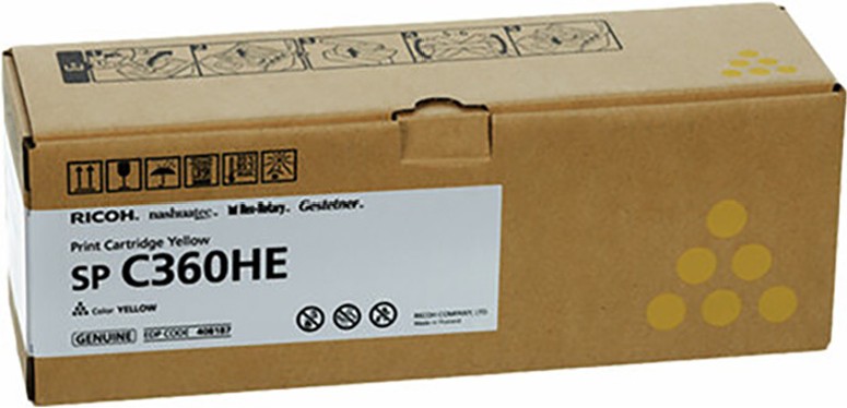 

Картридж Ricoh SP C360HE желтый [408187], Картридж Ricoh SP C360HE 408187 желтый