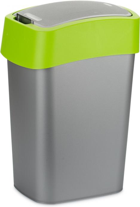 

Мусорное ведро Curver Flip Bin 10L зеленый [190172], Мусорное ведро Curver Flip Bin 190172 (10 л, серебристый/зеленый)