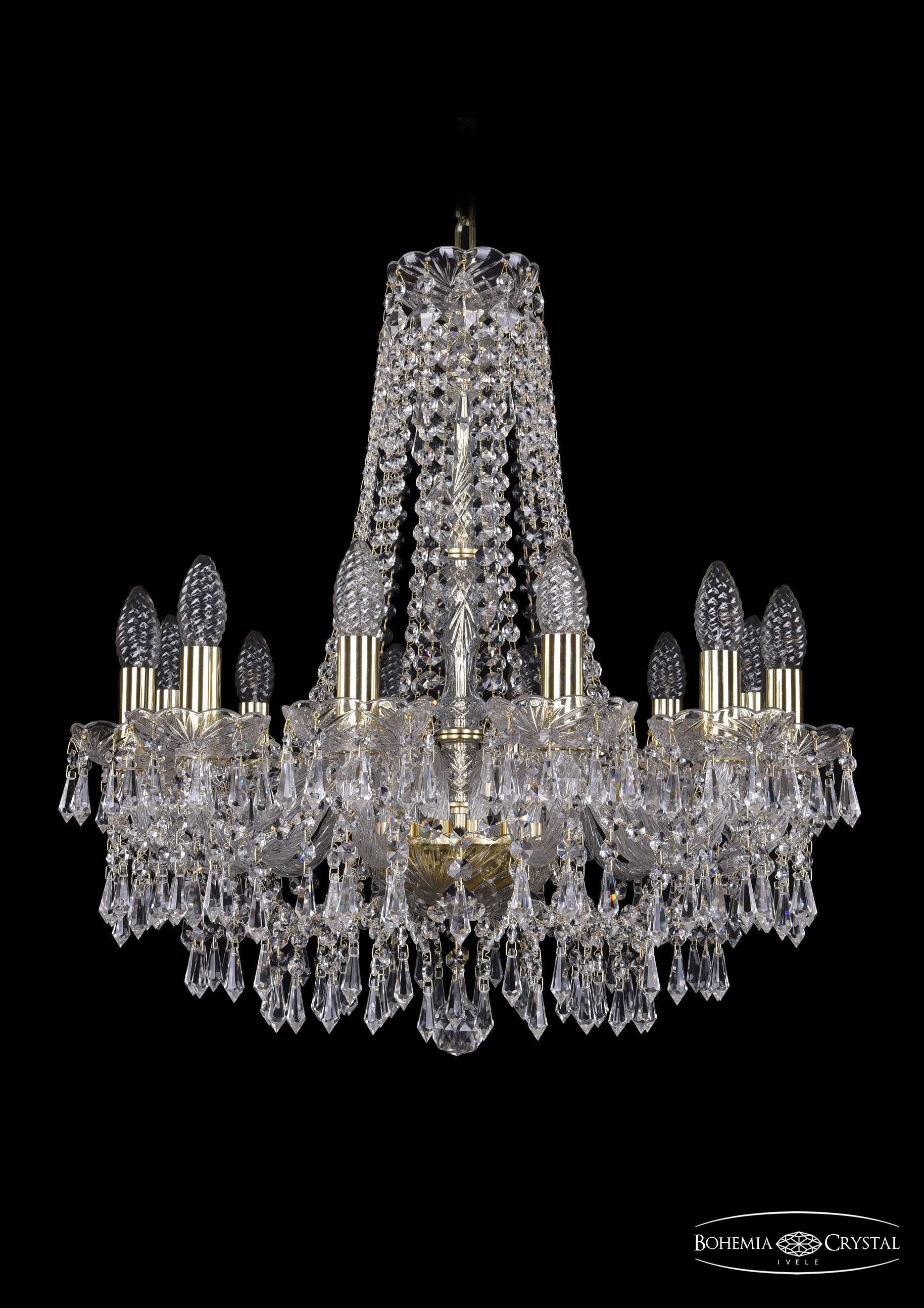 

Подвесная люстра Bohemia Ivele Crystal 1403/12/195/h-60/G