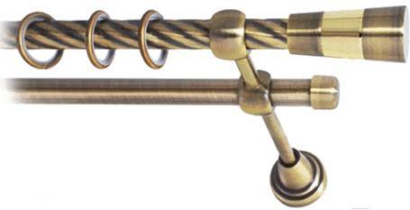 

Карниз Lm Decor Волео 074 2р витой 3.6м антик, Волео 074 2р витой 16мм 3.6м