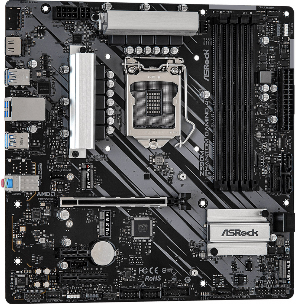 

Материнская плата ASRock Z590M PHANTOM GAMING 4, Материнская плата ASRock Z590M Phantom Gaming 4