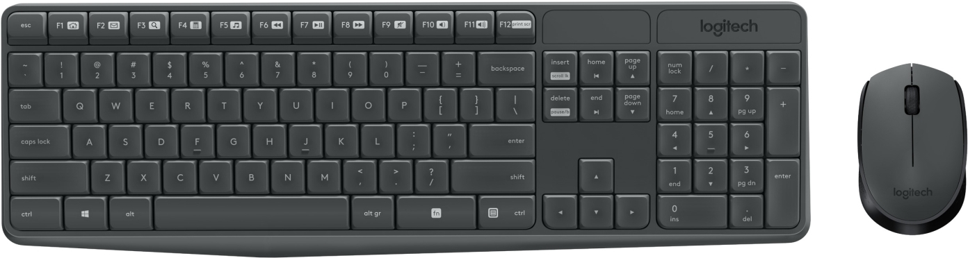 

Мышь + клавиатура Logitech MK235 Wireless Keyboard and Mouse [920-007948], Набор (клавиатура + мышь) Logitech Wireless Combo MK235 (920-007948)