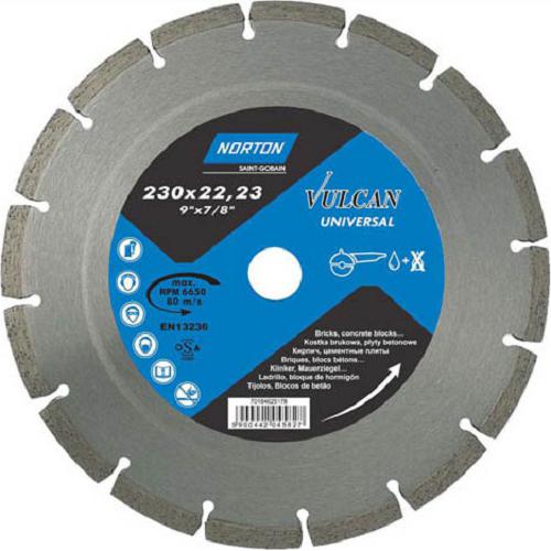

Алмазный диск Norton 230х22.2 мм универсальный сегмент. Vulcan uni [70184625178], 230х22.2 мм универсальный сегмент. Vulcan uni