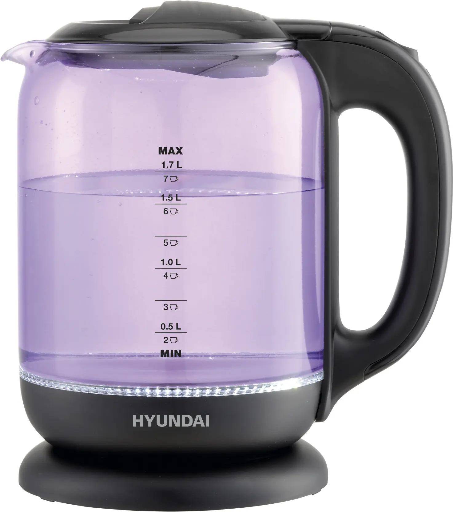 

Электрочайник Hyundai HYK-G5809 фиолетовый/черный