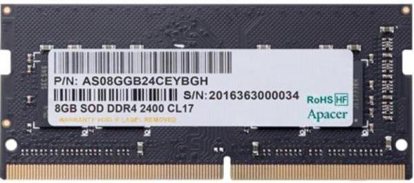 

Оперативная память DDR4 Apacer AS08GGB24CEYBGH, 8GB PC-19200 DDR4-2400