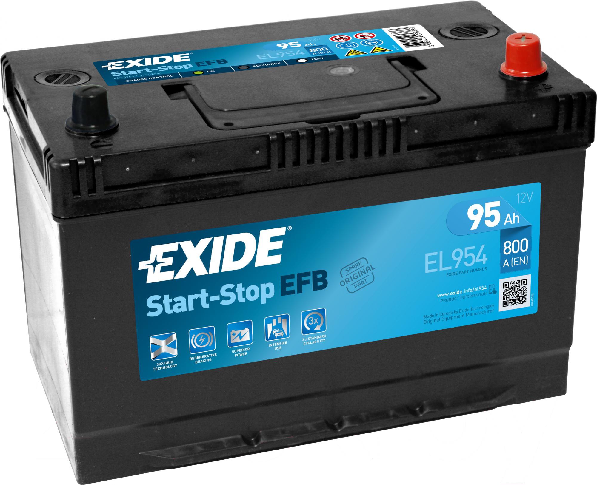 

Автомобильный аккумулятор Exide Start-Stop EFB (EL954)