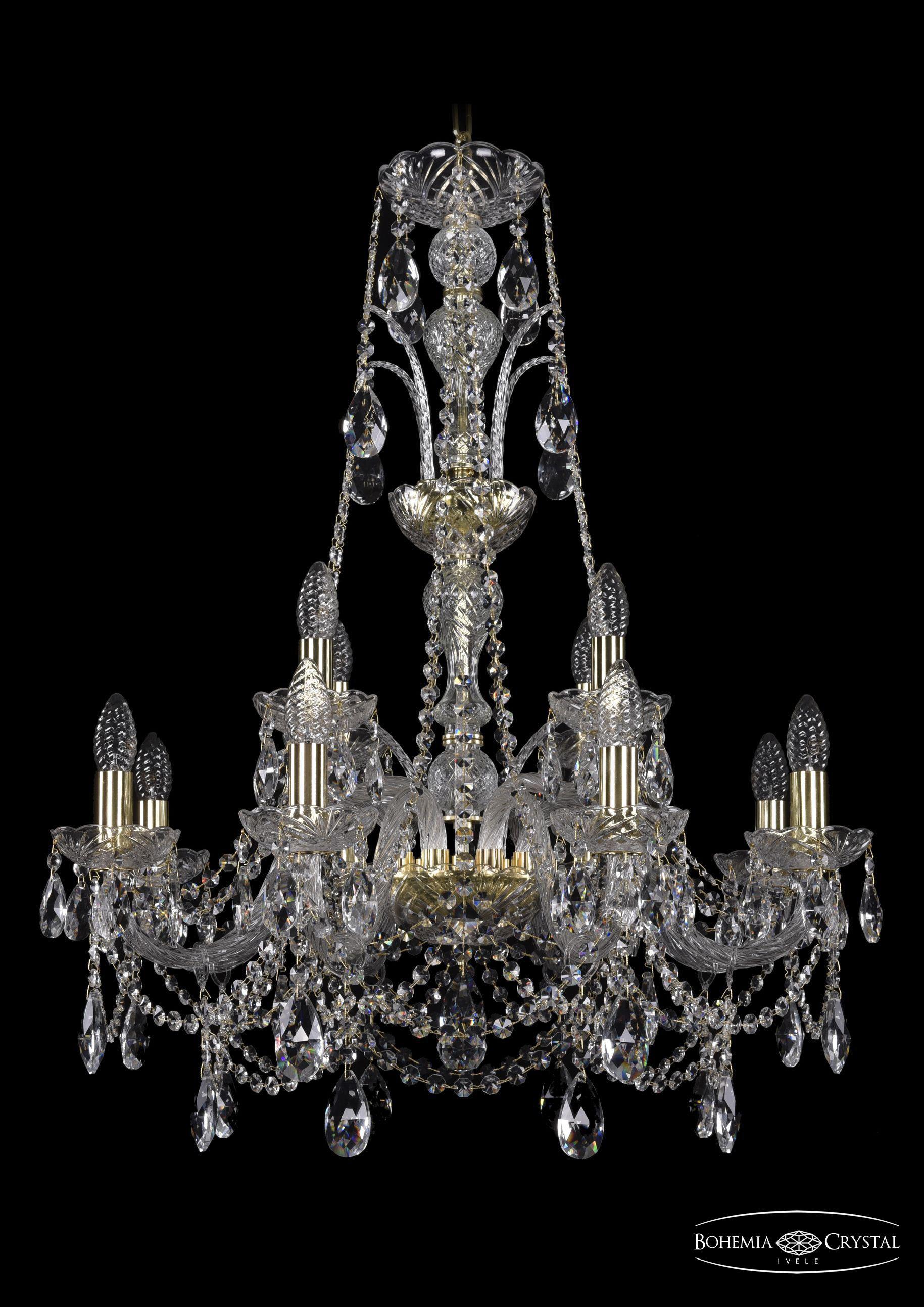 

Подвесная люстра Bohemia Ivele Crystal 1411/8+4/240/XL-83/G