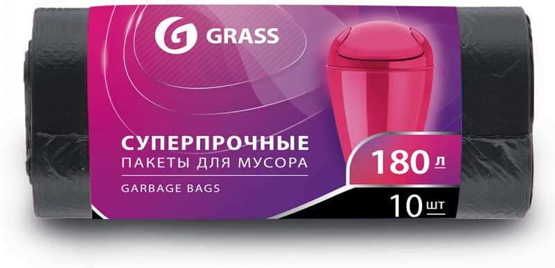 

Мешок для мусора в рулоне Grass PP-0025 черный
