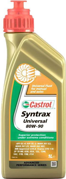 

Трансмиссионное масло Castrol Syntrax Universal 80W-90 1л, Syntrax Universal 80W-90 1л