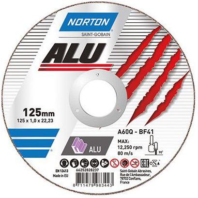 

Отрезной круг Norton 125х1.6x22.2 мм для алюминия ALU [66252828234], 125х1.6x22.2 мм для алюминия ALU