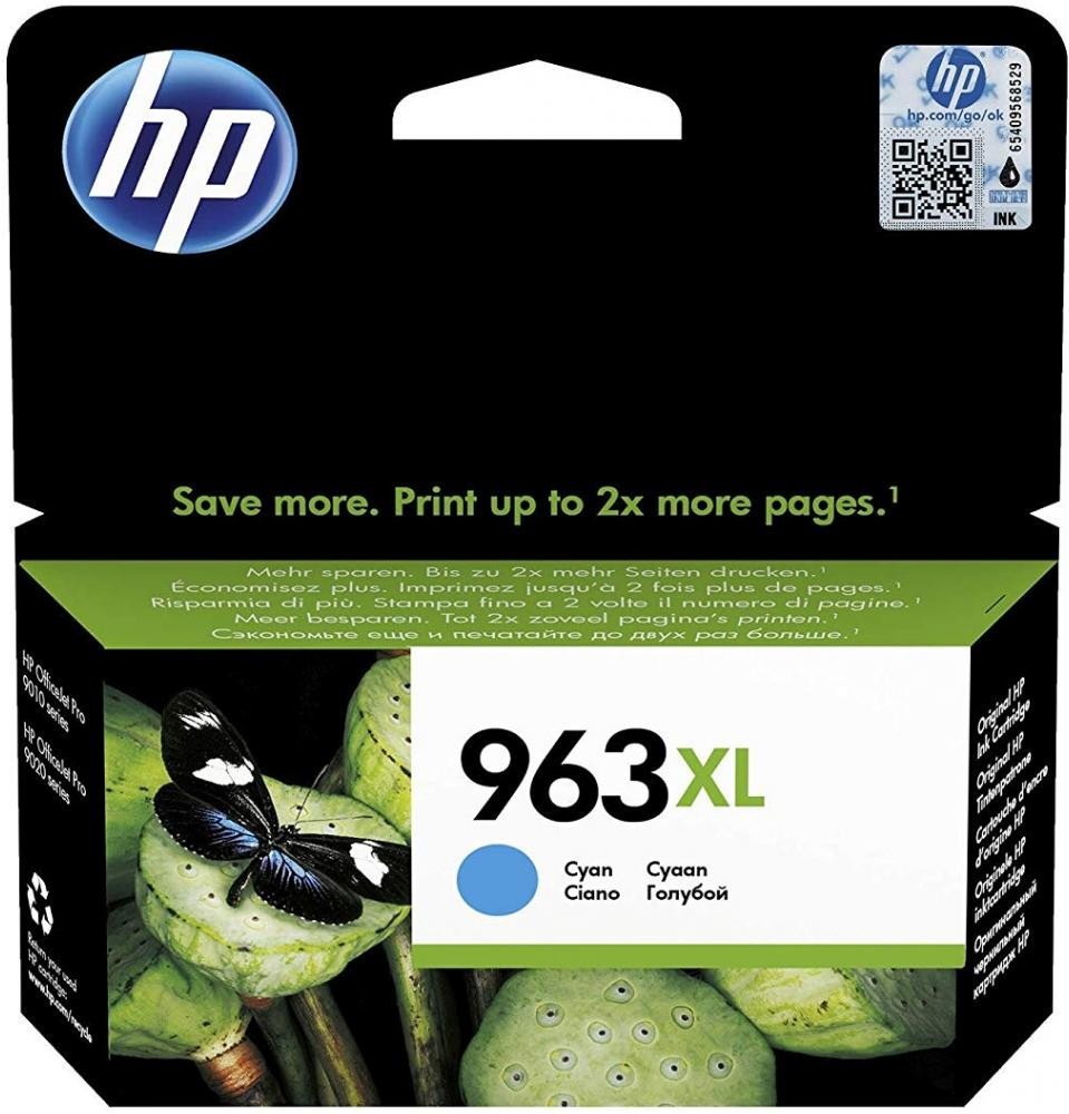 

HP 963 для OfficeJet Pro 901x/902x/HP голубой [3JA27AE], Картридж HP 963XL 3JA27AE