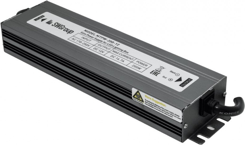 

SWG MINI Al Блок питания TPW, 200 W Влагозащитный, 12 V [MTPW-200-12], Блок питания SWG MINI Al Блок питания TPW, 200 W Влагозащитный, 12 V MTPW-200-12