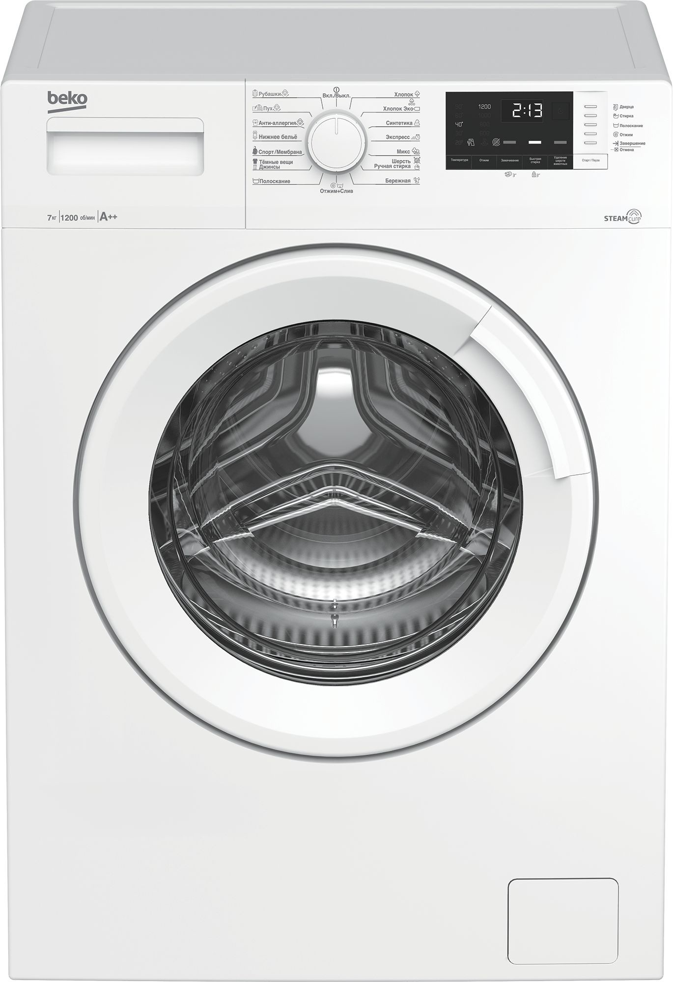 

Стиральная машина BEKO WSRE7612XWW RU, Стиральная машина BEKO WSRE7612XWW