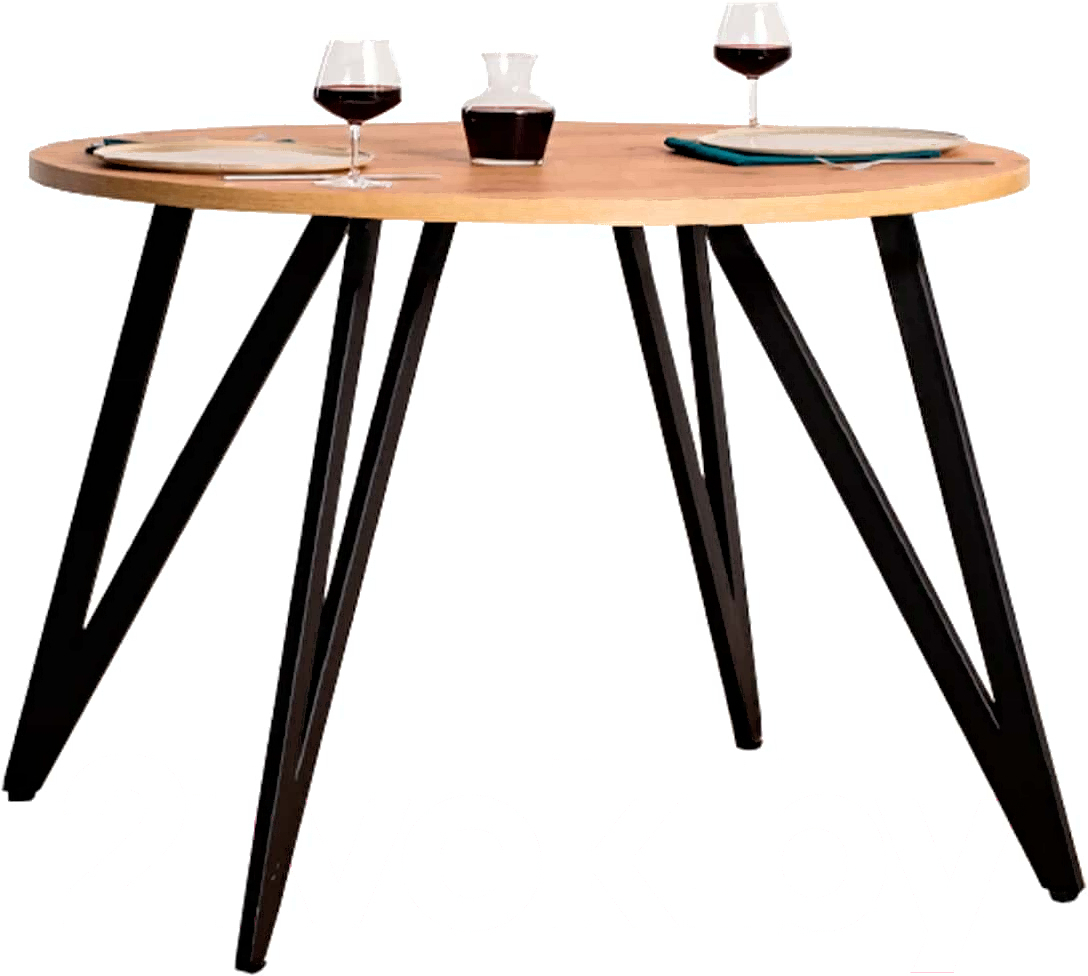 

Стол обеденный Millwood Женева 2 Л18 D90 дуб золотой Craft/металл черный