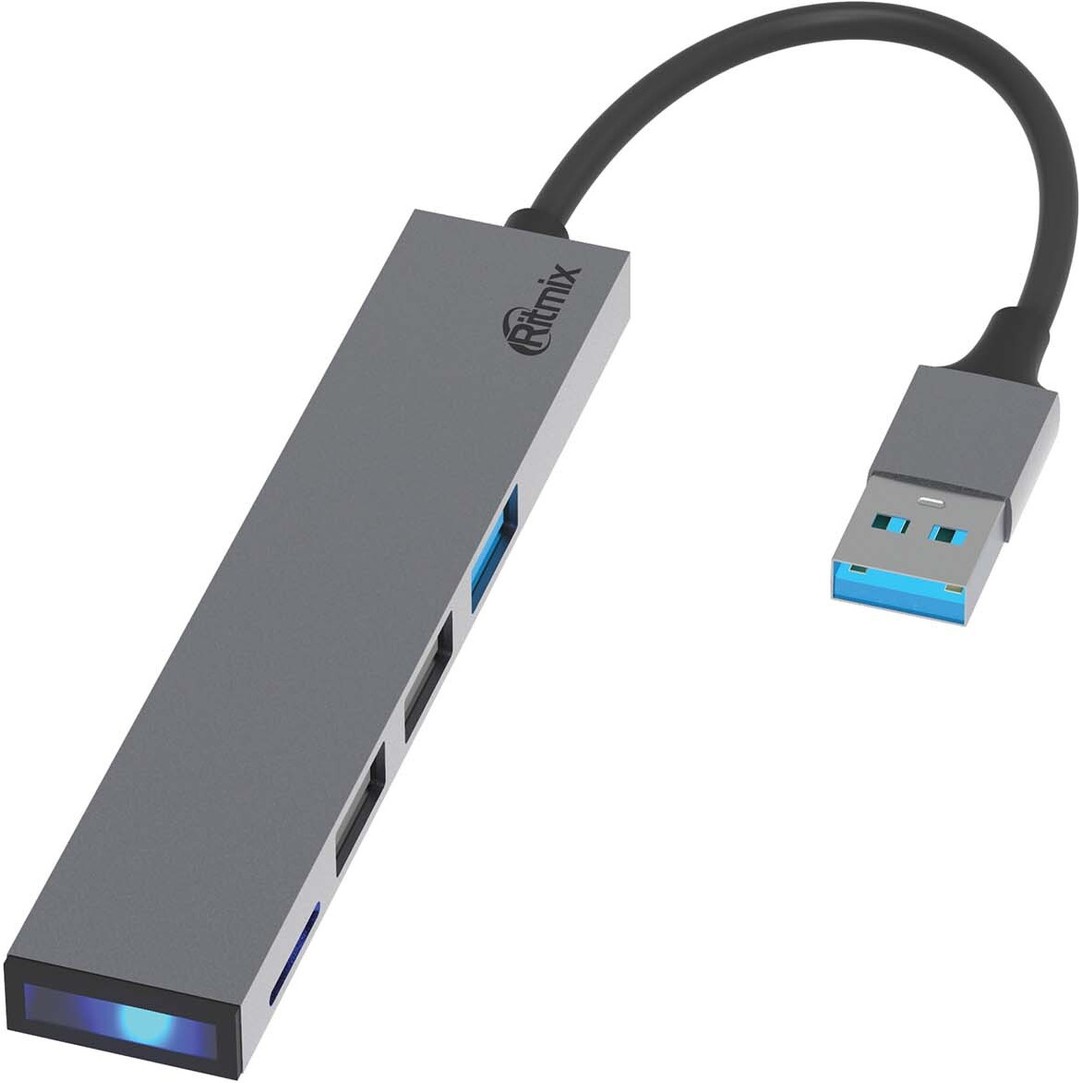 

USB-хаб Ritmix CR-4315 Metal, USB-Хаб Ritmix CR-4315 Metal