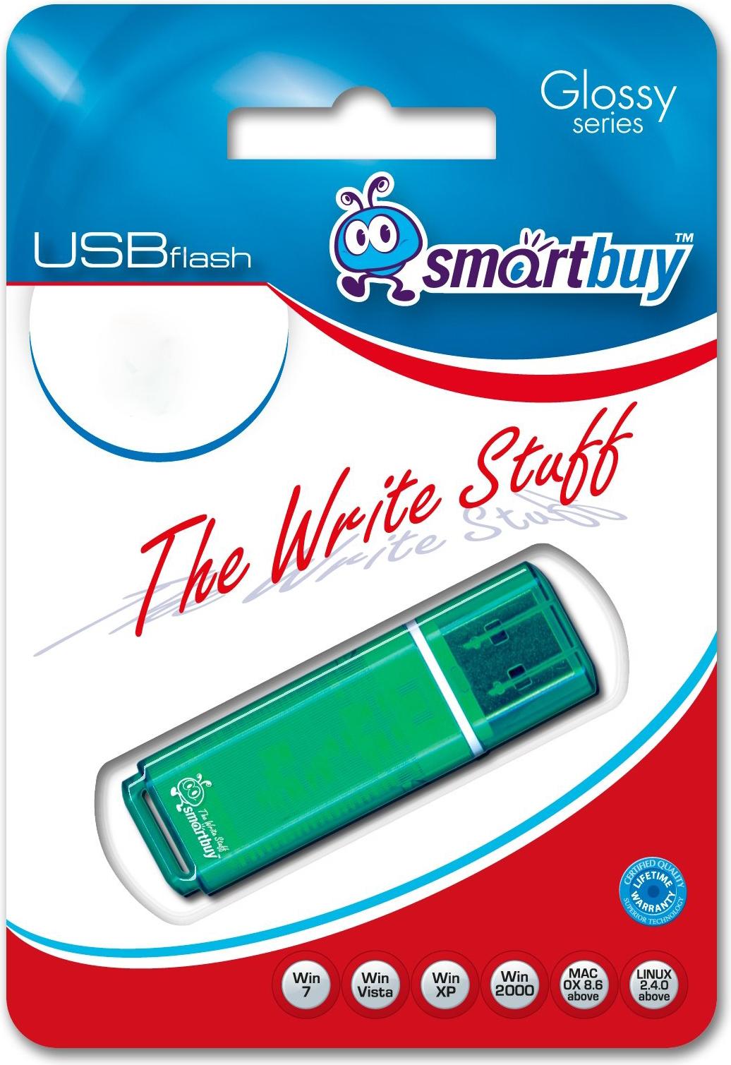 

USB Flash Smart Buy Glossy Green 16GB (SB16GBGS-G), Glossy 16GB