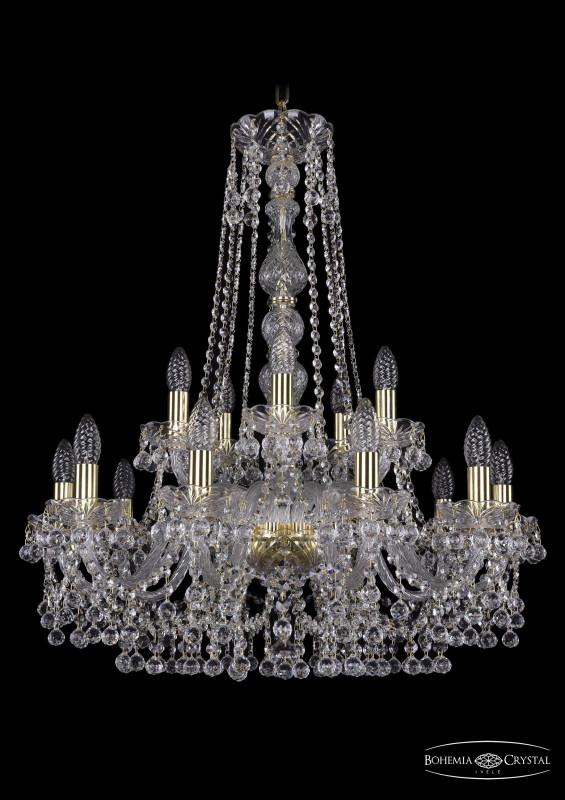 

Подвесная люстра Bohemia Ivele Crystal 1409/10+5/240/h-77/G