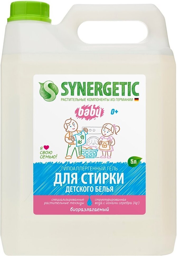 

Гель для стирки Synergetic для детского белья 5л (9801010014)