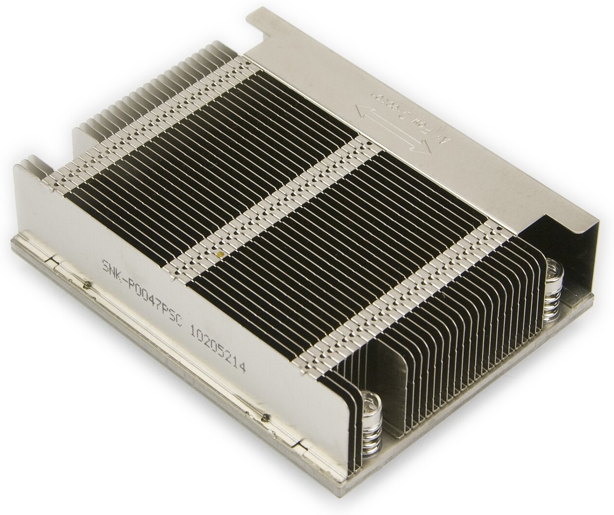 

Кулер для процессора SuperMicro SNK-P0047PSC, Система охлаждения Supermicro 1U Passive Front CPU Heat Sink for X9DRG-HF 1U GPU Server SNK-P0047PSC