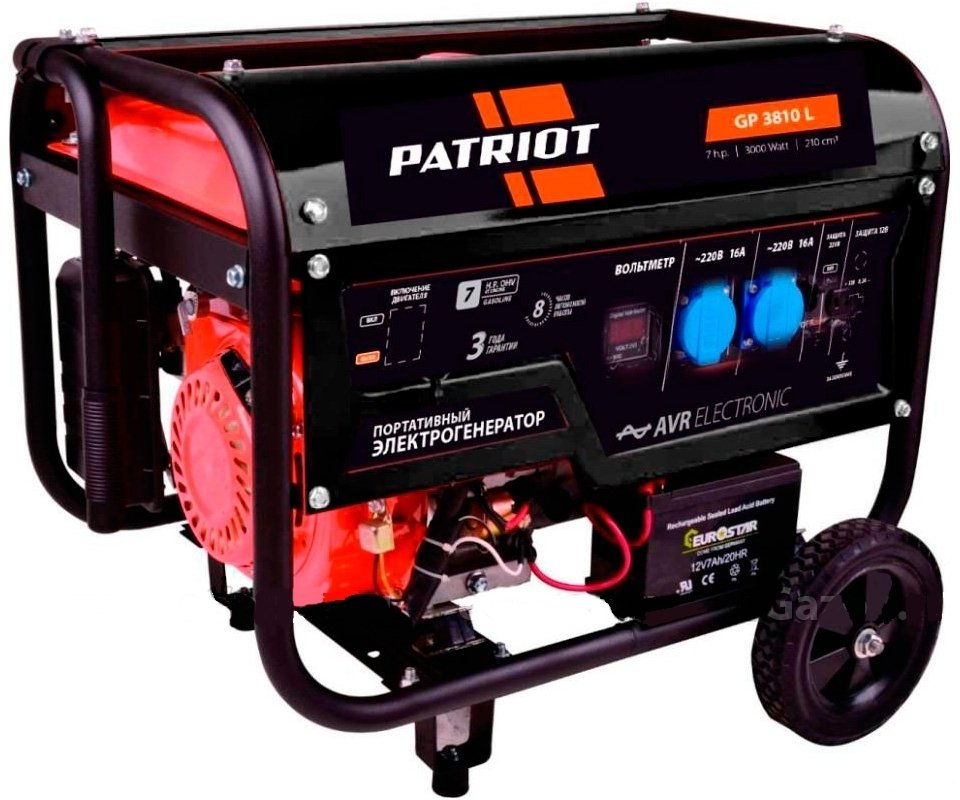 Patriot GP 3810LE - фото Бензиновый генератор Patriot GP 3810LE